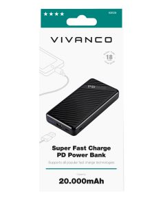 Vivanco Super Fast Car Charge PD Ión de litio 20000 mAh Negro