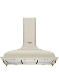 Campana Decorativa Smeg KCI19POE Clase A 796 m3/h Crema 90 cm