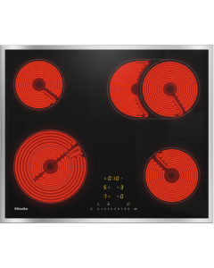 KM 6540 FR Miele Placa vitroceramica, cerquillo en acero inox, 4 zonas de cocción (1 zona Vaario) , 