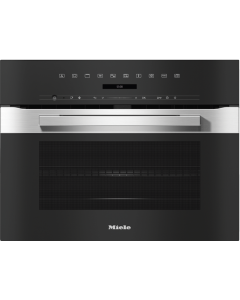 H 7240 BM Acero Inox Miele Horno compacto con microondas, 43 l., acero inox CleanSteel, DirectSensor