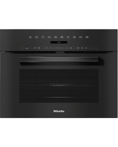 H 7240 BM Negro Obsidian Miele Horno compacto con microondas, 43 l., Obsidian Black, DirectSensor S 