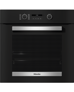 H 2465 B Negro Obs.EL  Miele Horno multifunción 76 l.,Cristal negro Look Acero.Inox, EasyControlPlus
