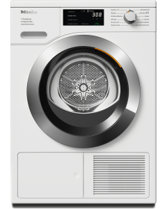 TEF765WP EcoSpeed&8kg Miele Secadora, bomba de calor, Excellence ChromeEdition, 8 kg, puerta transpa