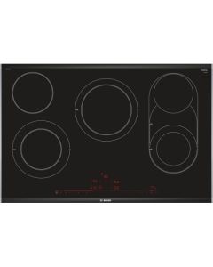 Bosch Serie 8 PKM875DP1D hobs Negro, Acero inoxidable Integrado Cerámico 5 zona(s)