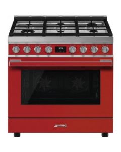 COCINA 6F GAS ROJO SMEG CPF9GMR1 HORNO M