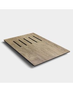 CB28QU Tabla de cortar HPL simple para radio mínimo, roble, medidas 280 x 418 H 12 mm