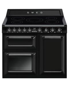 TR103IBL2 Cocina Victoria, color crema, 100 cm, encimera de inducción con 5 zonas de cocción, 3 horn