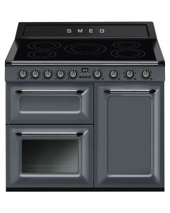 TR103IGR2 Cocina Victoria, color crema, 100 cm, encimera de inducción con 5 zonas de cocción, 3 horn