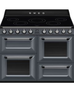 TR4110IGR2 Cocina Victoria, color gris 110 cm, encimera de inducción con 5 zonas de cocción, 3 horno