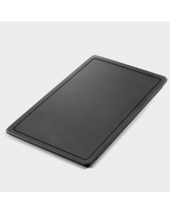 CB25MN Tabla de cortar individual HPE para adaptarse a cuencos de radio mínimo, negro mate, medidas 
