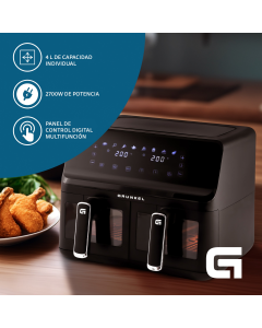 Freidora aire GRUNKEL DUALTASTY